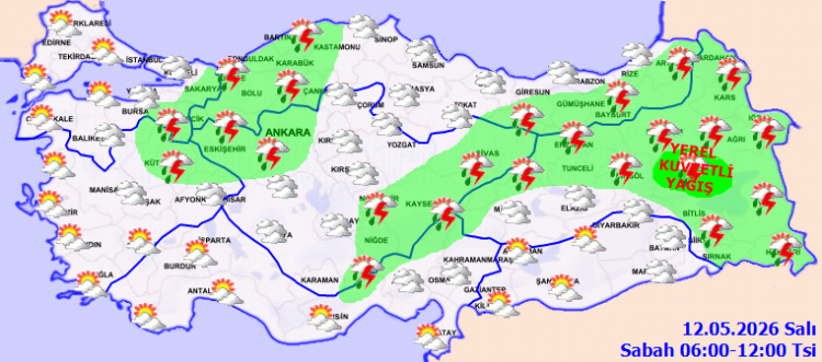 Batı Karadeniz ve İç Anadolu’da kuvvetli yağış bekleniyor