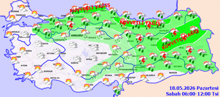Orta ve Doğu Karadeniz'de yağış uyarısı