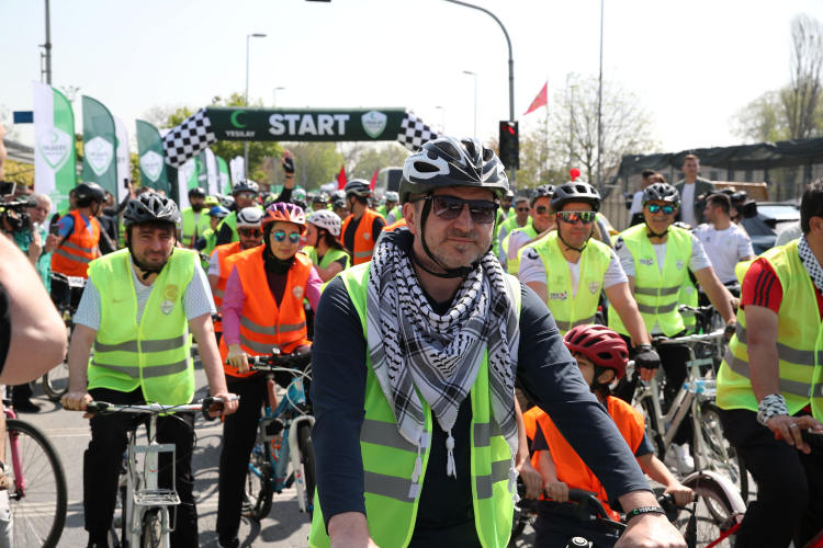 Gazze için pedal çevirdiler