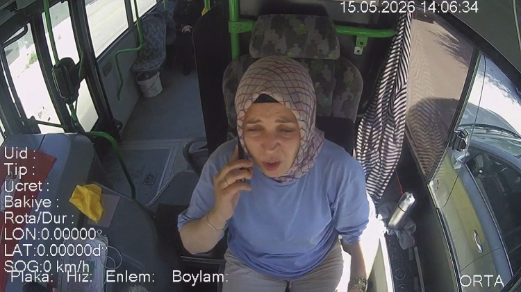 Kadın şoförden örnek davranış