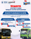 Bursa’da 19 Mayıs’ta ulaşım ücretsiz