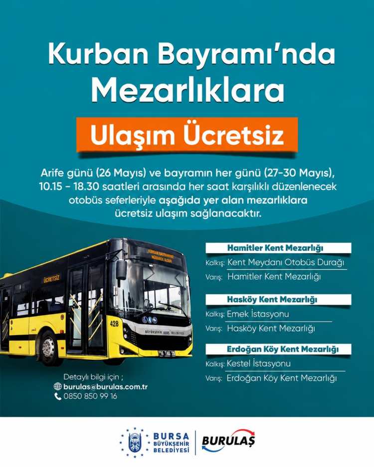 Bursa Büyükşehir bayrama tam tekmil hazır