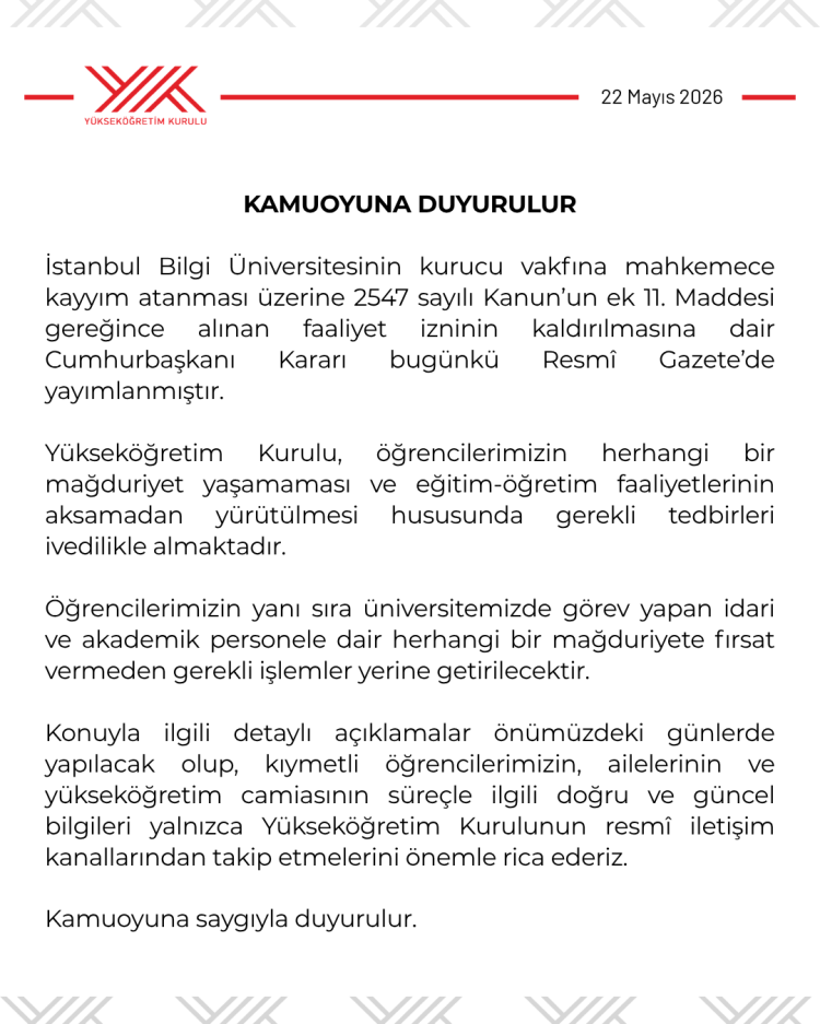 YÖK: Öğrenciler mağdur edilmeyecek