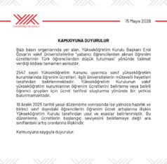 YÖK'ten 'yabancı öğrenci ücreti' iddialarına yalanlama