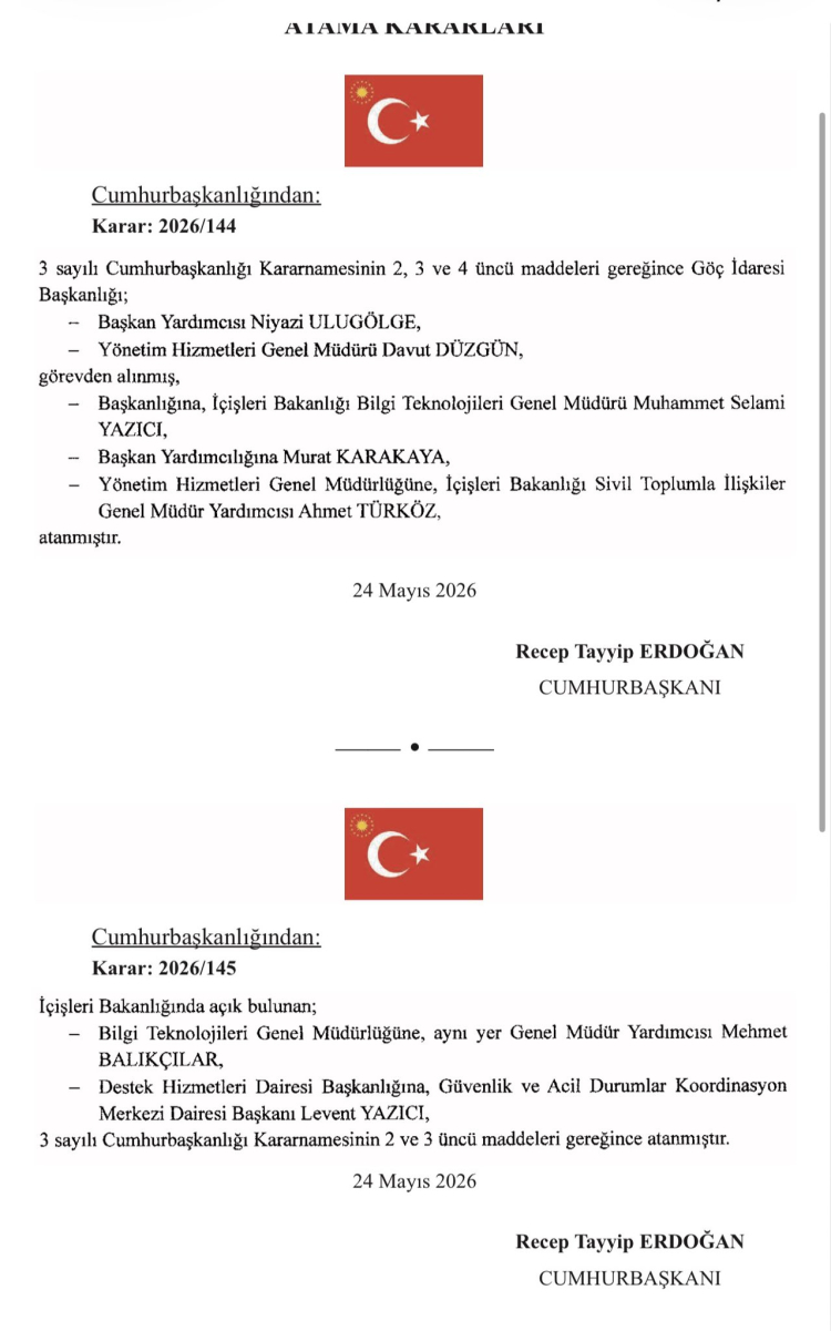 Göç İdaresi M. Selami Yazıcı'ya emanet