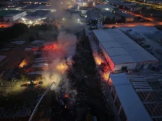 Afyon OSB’de korkutan yangın
