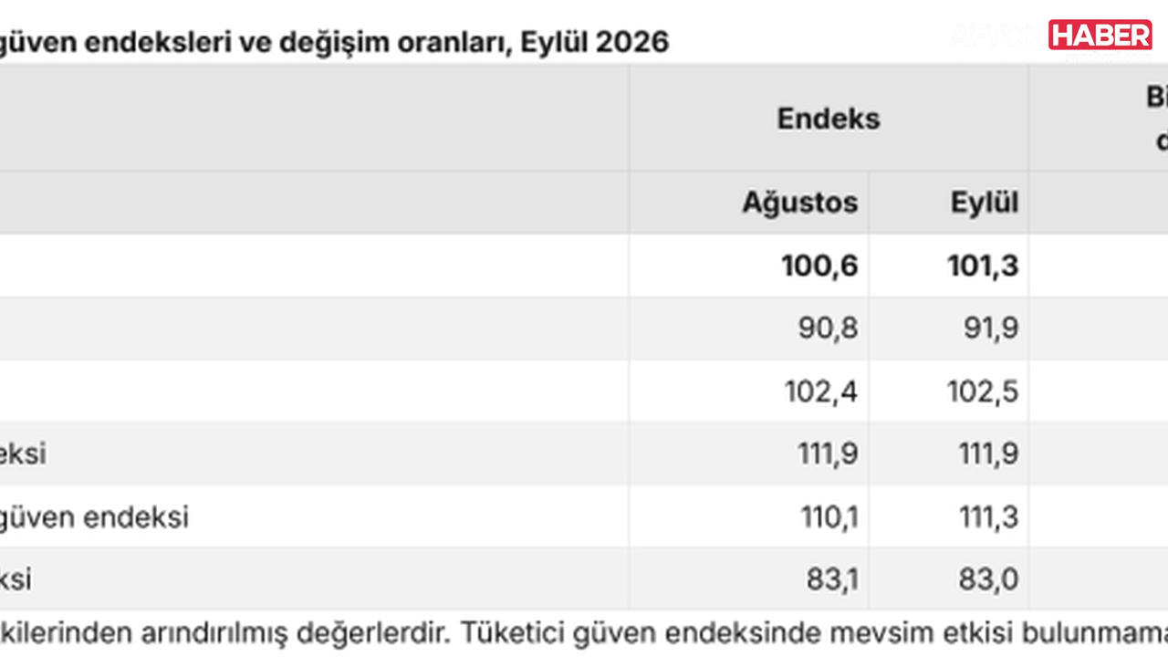 Ekonomik güven endeksi Eylül’de 101,3’e yükseldi - Detay Görsel 2