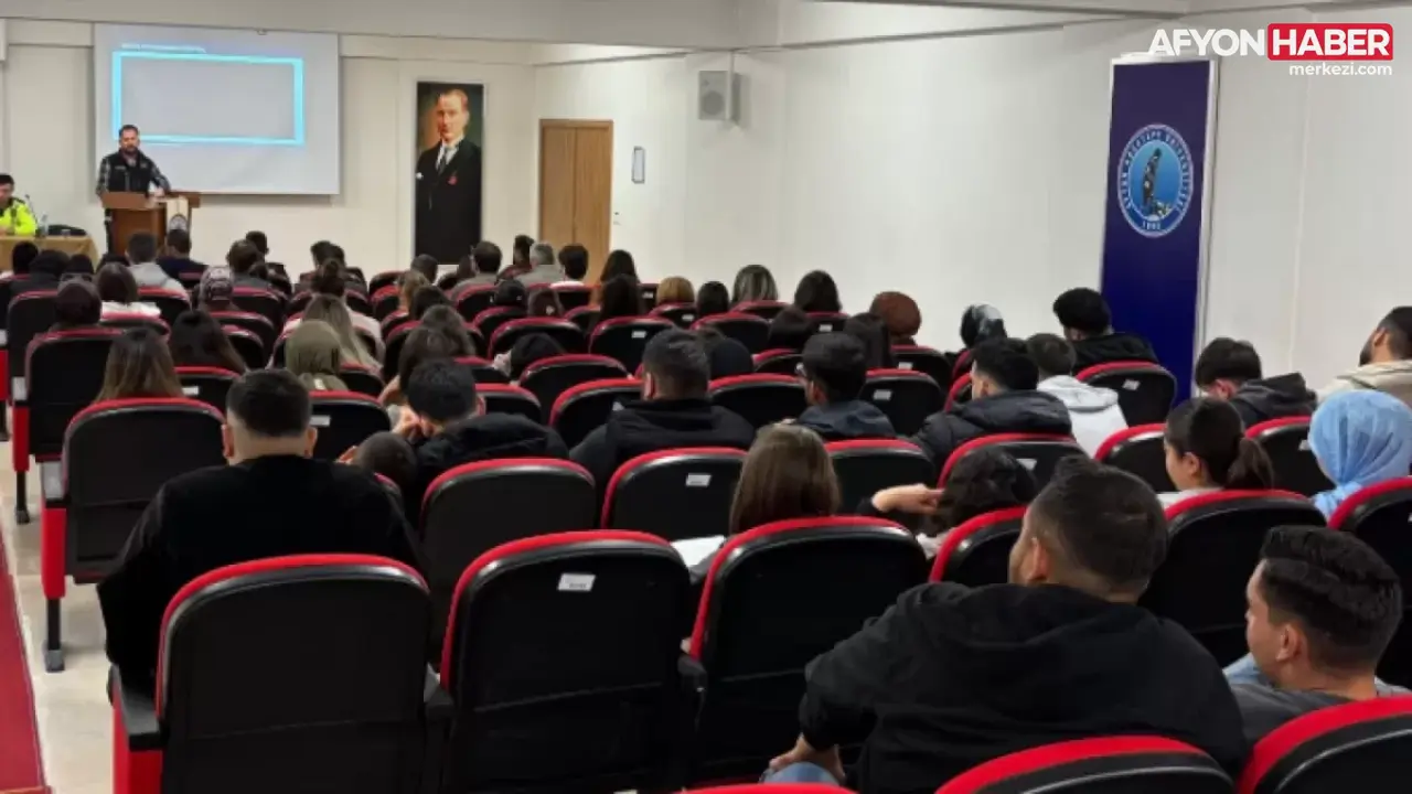 Afyon Kocatepe Üniversitesi Kampüsünde Narkotik Seferberliği: Gençlere UYUMA ve NARVAS Eğitimi Verildi