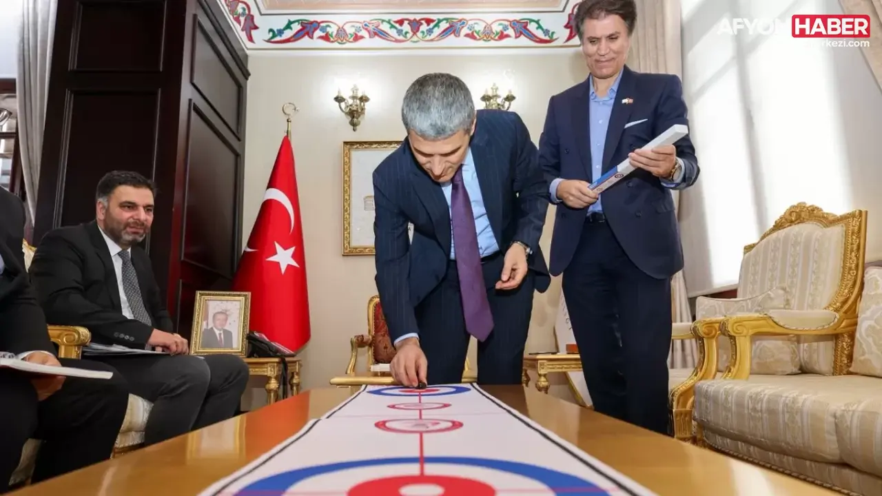 Türkiye Curling Federasyonu Başkanı Kenan Şebin’den Afyonkarahisar Valisi Naci Aktaş’a Ziyaret